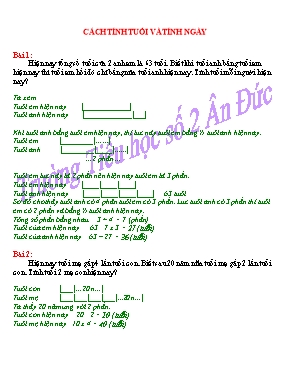 Bài toán tính tuổi và ngày Toán lớp 5 - Trường Tiểu học số 2 Ân Đức